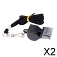 thumbnail image 1 of Silbato de árbitro 2X, silbato deportivo con sonido fuerte para fútbol, Camping, partido de fútbol 2 piezas, 1 of 7