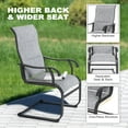 thumbnail image 5 of Nuu Garden Patio Dining Chairs Set of 2, Outdoor Patio Chairs High Back, All Weather Breathable Textilene, Gray, 5 of 10
