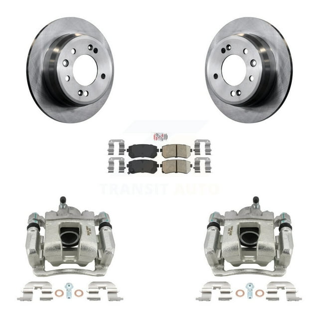 Transit Auto Rear Disc Brake Caliper Rotors and Ceramic Pads Kit for Car 2016 Kia Sportage FWD From 12 10 15 KC8-100838N