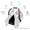 thumbnail image 3 of Car Seat Cover Baby - Eiffel Tower flowers Breathable Infant Car Seat Cover for Baby Carseat, Lightweight Comfort Baby Essentials Must Haves Newborn Stuff for Girl Boy, 3 of 7