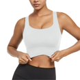 thumbnail image 3 of WHEANG Sports Bras for Women Yoga Beauty Sports Bra with Removable Pads High Support Workout Top Shockproof Running Athletic Vest Bra for Gym Fitness Activewear Size M White, 3 of 4