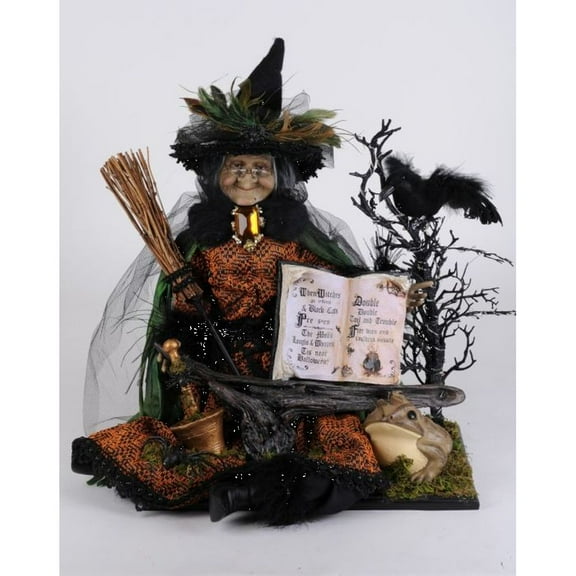 Karen Didion Lighted Sitting Edith Witch Figurine