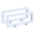 thumbnail image 1 of Uxcell 2 Pcs 3D Floating Display Case, 7.1 x 2.8 x 0.8 Inch Floating Frame Display Holder Stand, Transparent PE Jewelry Storage Box, White, 1 of 6