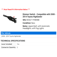 thumbnail image 2 of Dimmer Switch - Compatible with 2008 - 2014 Toyota Highlander 2009 2010 2011 2012 2013, 2 of 2
