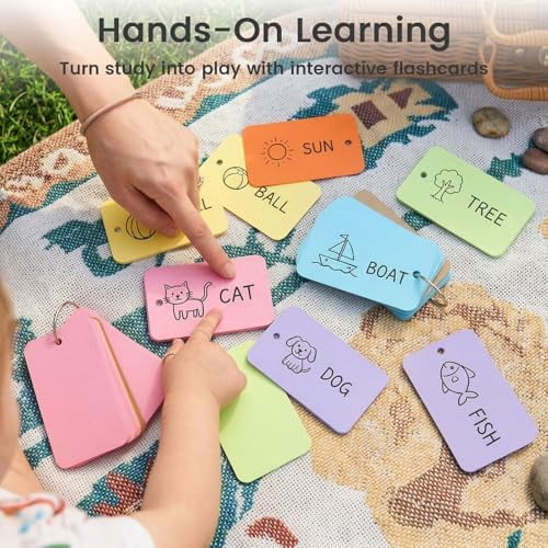Quivanta 300PCS Flash Cards with Key Ring, Colored Index Cards for School, 2.2 x 3.5 Inch, Small Portable Notecard for Studying Nursing Classroom Office Home Note Taking To Do List Essentials, 6