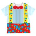 thumbnail image 1 of Halloween Clown Costume All Over Toddler T Shirt, 1 of 2
