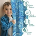 thumbnail image 3 of Blackout Kids Curtains,Blue White Tie Dye Swirl Pattern Childrens Insulated Curtains Set Of 2,Bedroom Essentials,Toddler Room Decor 42"x54", 3 of 5