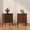 Brown Set, variant on 20''Night Stand Set of 2, Mid Century Nightstands with 2 Drawers and Solid Wood Legs, End Table Side Table for Small Space, Bedroom,Blue
