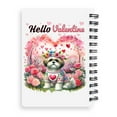 thumbnail image 2 of Hello Valentine’s Day Shih Tzu Flower Crown Romantic Pink Floral Spiral Bound Journal Lion Dog Lover Gifts 5x7in Spiral Notebook - 00031, 2 of 5