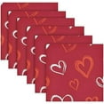 thumbnail image 6 of Coolnut Valentine's Day Love Heart Cloth Napkins Set of 1, Oversized Washable Reusable Polyester Dinner Table Napkins for Family, Restaurant, Party Decor, 20 x 20 Inch, 6 of 7