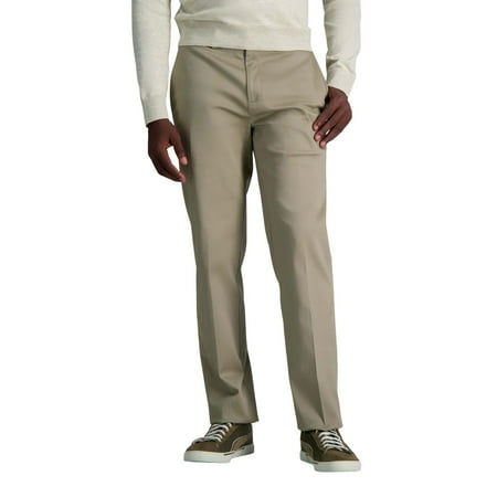 Men's Haggar® Wrinkle Free Performance Khaki Straight Fit Flat Front Pant Color: Medium Khaki Size: 33X30