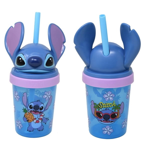 Stitch super siper with lid and straw