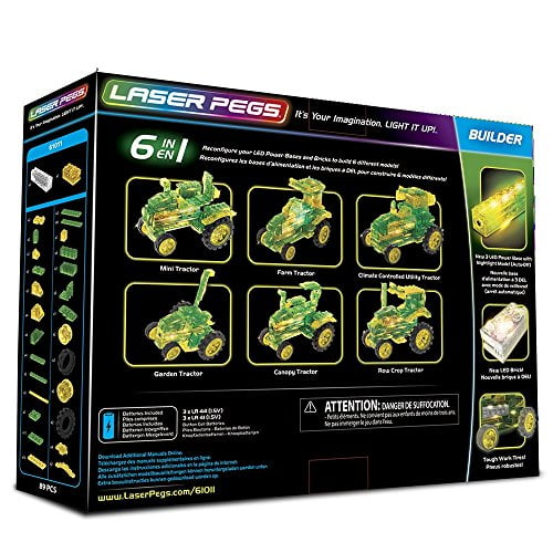 laser pegs 6 in 1 tractor