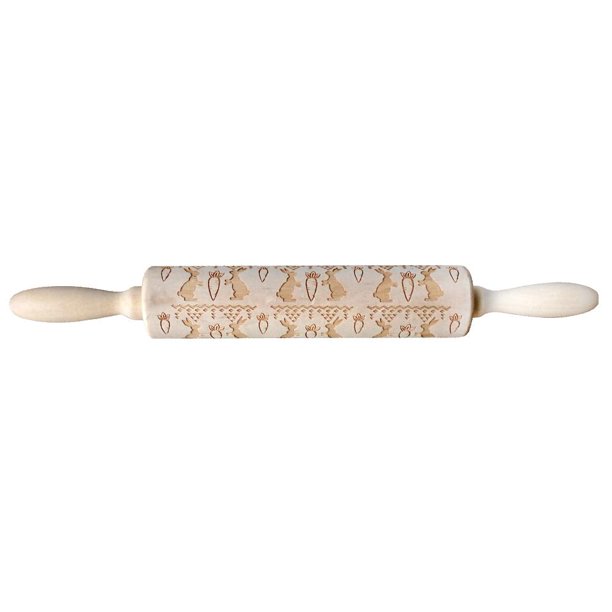 Wdftyju Rodillo de amasar de madera en relieve del día de Pascua para hornear galletas (conejo) Wdftyju 2we6wa7qy1hp4ek7D04