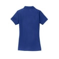 thumbnail image 6 of Port Authority Ladies Silk Touch Y Neck Polo-2XL (Royal), 6 of 6