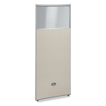 OFM RiZe Series Model PG6325 63" x 25" Vinyl Panel with Polycarbonate, Beige with Gray Frame