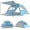 Sky Blue, variant on Extra-Large Pop-up Beach Tent & Cabana (6-8 Person), Premium UPF 50+ Sun Shelter with Double Silver-Coated Fabric, Instant Easy-Setup Portable Canopy for Large Family Gatherings, Outdoor Events & Cam