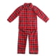 thumbnail image 3 of Ropa 100% de algodón para niños, pijamas de franela con estampado de cuadros rojos a juego para bebés, pijamas de invierno de manga larga con volantes para niños y niñas, pijamas de Navidad, 3 of 4