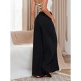 thumbnail image 6 of Biezeib Women's Long Pants Casual Loose Fitting Elastic Waist Wide Leg Solid Color Pants for Spring Summer, 6 of 6
