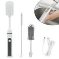 thumbnail image 6 of Water Bottle Brush, 15 Electric Bottle Brush Cleaner for Tumblers, Mugs, Glasses, Jars & Cups, Rechargeable, 2 Speeds, Includes Straw Cleaner Brush, Effortless Cleaning, 6 of 7