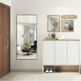 thumbnail image 6 of 47" x 22" Modern Rectangle Full Length Mirror Floor Mirror with Bracket,Black, 6 of 7