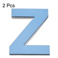 thumbnail image 3 of Unique Bargains 2.76 Inch ABS Self Adhesive House Letter Z Plating Silver Tone 2 Pack, 3 of 5