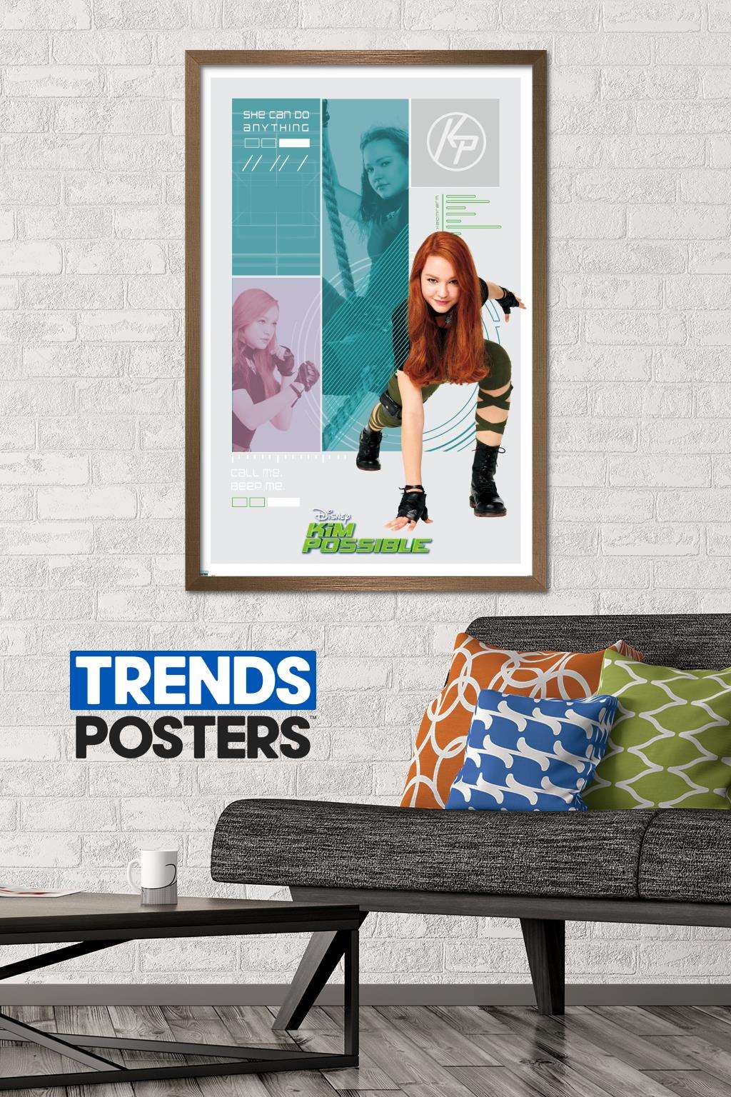 Disney Kim Possible - Hero Wall Poster, 22.375" x 34", Framed