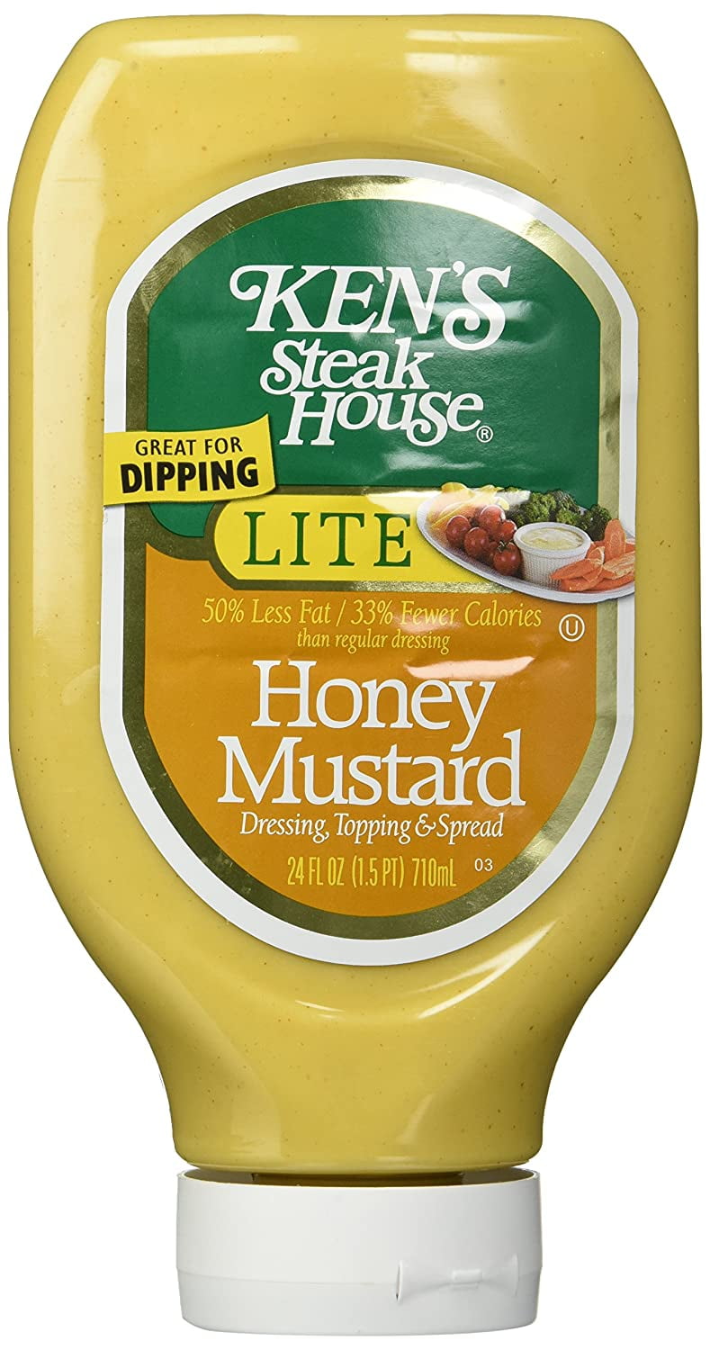 Kens Steak House LITE Honey Mustard Dressing Topping & Spread 24 oz