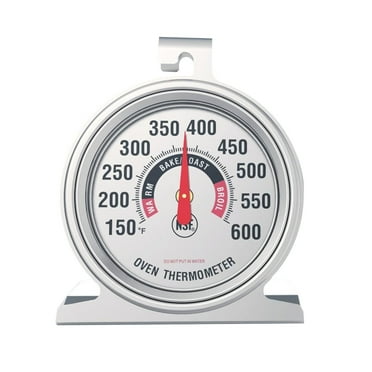 Large Oven Thermometer Hook & Stand Large Reading Number Shows Temperature Gauge