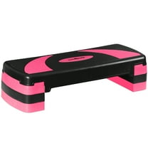 ZOPan 31'' Pink Fitness Aerobic Step - Adjustable 4"-6"-8" Exercise Stepper with Risers, Ideal for Workouts