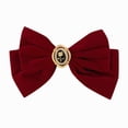 thumbnail image 1 of Lazos de terciopelo para el pelo, pinzas de cinta, pasadores clásicos para coleta, negros y rojos, para mujeres y niñas, fiestas, vacaciones y cumpleaños, decoración elegante, 1 of 2