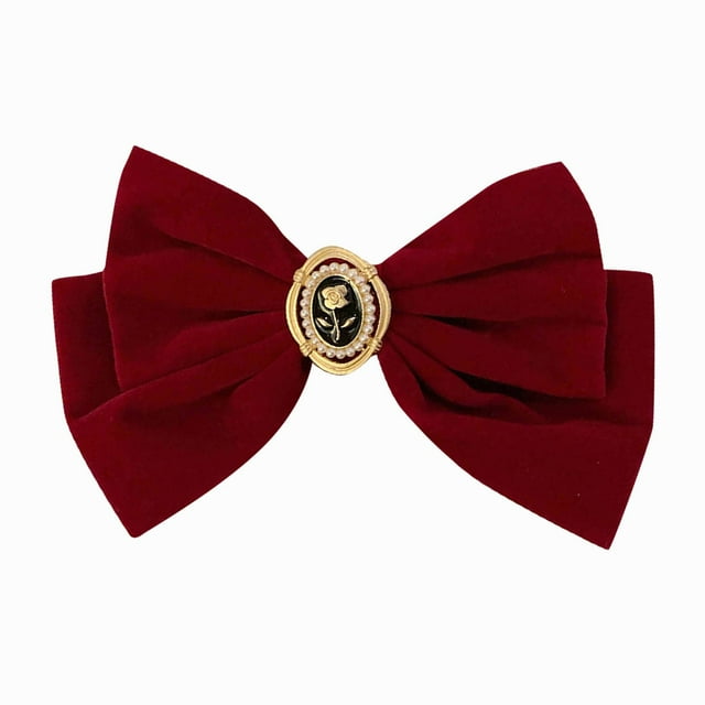 Lazos de terciopelo para el pelo, pinzas de cinta, pasadores clásicos para coleta, negros y rojos, para mujeres y niñas, fiestas, vacaciones y cumpleaños, decoración elegante