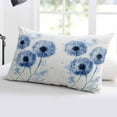 thumbnail image 5 of Spring Dandelion Throw Pillow Cover 20 x 30 Inch Decorative Pillow Cover Vintage Watercolor Blue Flowers Floral Lumbar Pillowcase Seasonal Rectangle Cushion Case for Couch Sofa Bed Living Room, 5 of 7