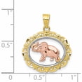 thumbnail image 3 of 10K Two-Tone Elephant Charm (22 X 21) Made In United States 10c1026, 3 of 5