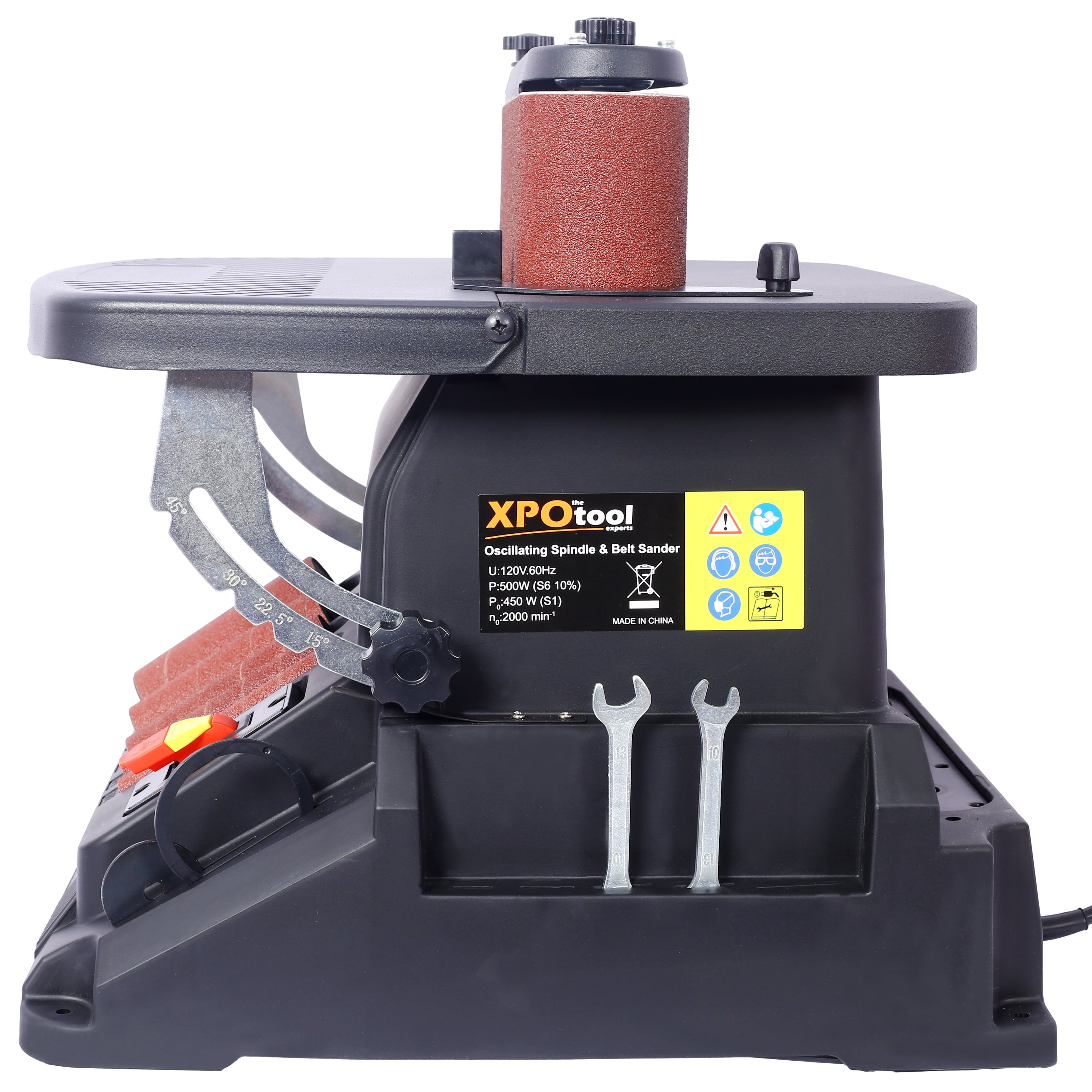 Cordless Drill Vertical Oscillating Spindle Sander & Belt Sander, 2 IN 1 Combination Woodworking Machine,Impact Driver