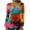 1788#Multicolor, variant on Heisall Womens Tops Dressy Casual Pleated Button Neck Summer Blouses 3/4 Flared Sleeve Fall Shirts