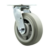 6 Inch Thermoplastic Rubber Wheel Swivel Caster with Roller Bearing SCC