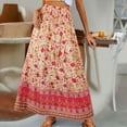 thumbnail image 2 of Long Flowy Skirts for Women Fashion Solid Color Soft & Lightweigh Women's Flowy Handkerchief Hemline Midi Skirt, 2 of 7