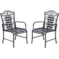 thumbnail image 1 of Pemberly Row Chaise de Salle à Manger de Patio Noire (Ensemble de 2), 1 of 2