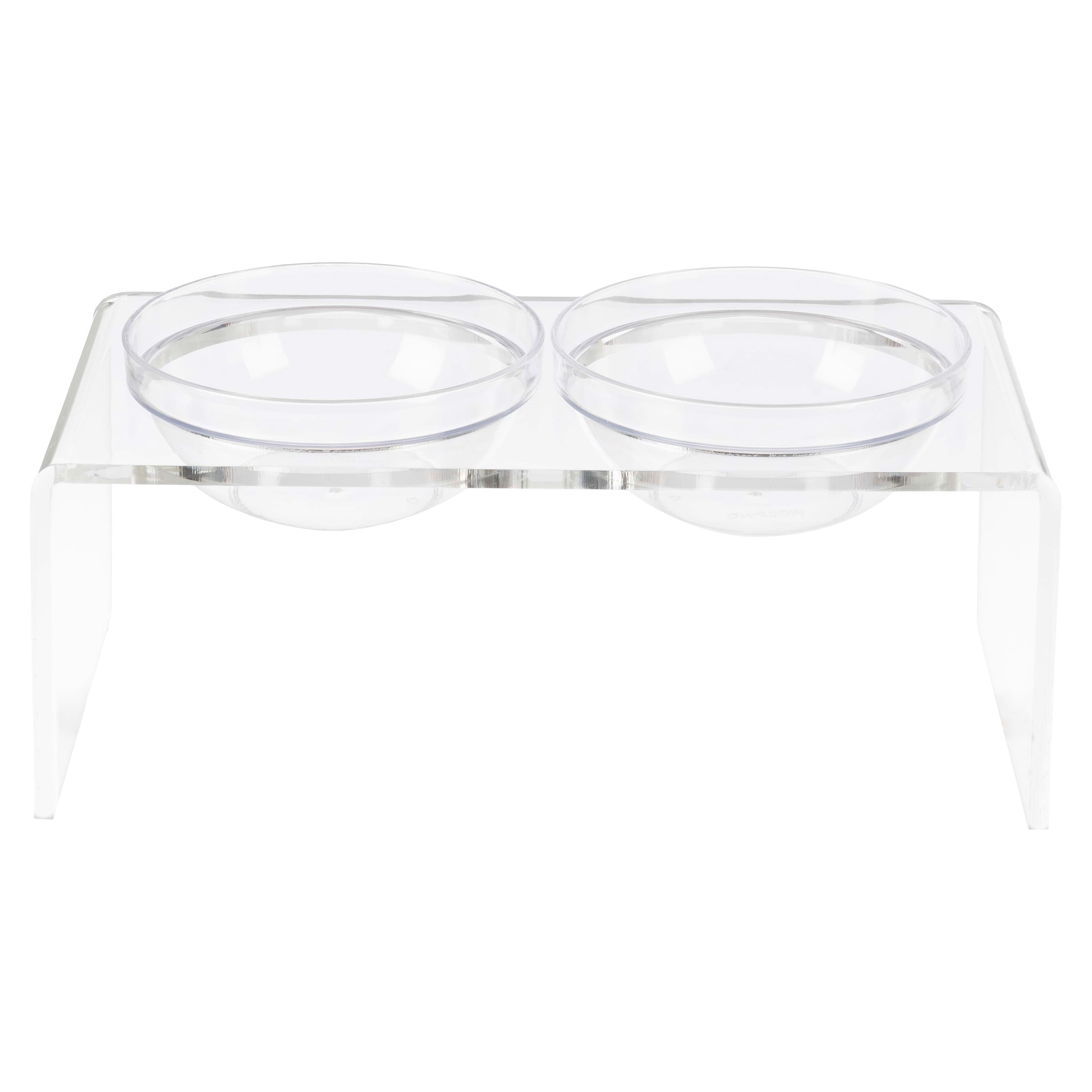PETMAKER Elevated Dog and Cat Bowls Set - 7.1in Tall Acrylic Dog Bowl Stand