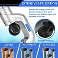 thumbnail image 2 of Tube Cutter, Heavy Duty Tubing Pipe Cutter, 3/16 to 1-1/4 inch Cutting Diameter, Ideal for Cutting Copper, Aluminum, Brass, Steel, Plastic and More, 2 of 8