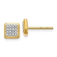 thumbnail image 5 of 14K Yellow Gold Diamond Post Earrings (0.128Ct), 5 of 5