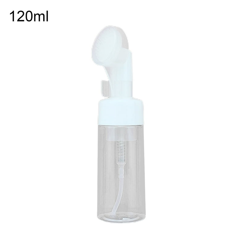 1pc Soap Foaming Bottle Facial Cleanser Foam Maker Bottle With Silicone  Brush Head Portable Plastic Face Washing Mousse Foam Bottle