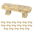 thumbnail image 1 of Uxcell 18-Pack Miniature Resin Bench, 2.2x0.7x0.7 Inch Mini Garden Chair for Fairy Garden Accessories [Amarillo Claro], 1 of 6