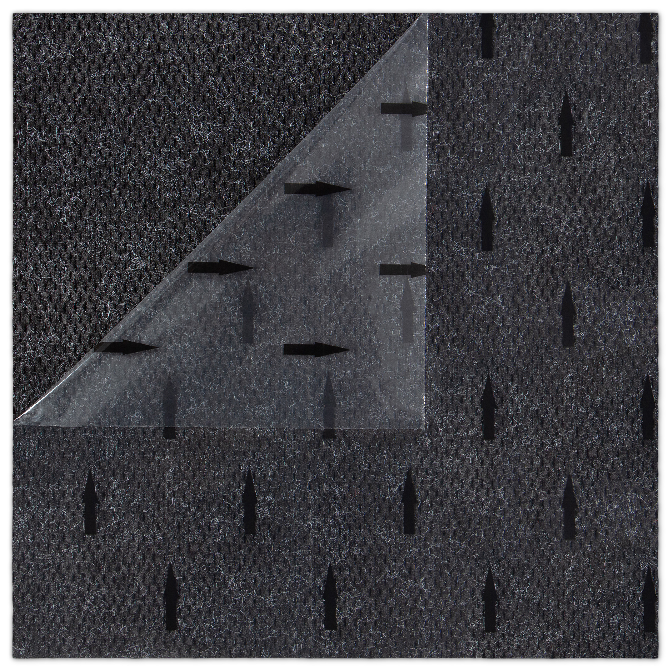 EAZY Floor Rocket Hobnail Black Residential 24 in. x 24 in. Peel and Stick Carpet Tile Square 48 Sq. ft. 12 Tiles Per Box