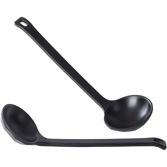 ACDANC 2 Pcs Melamine Soup Spoon Japanese-Style Ramen Noodle Soup Traditional Chinese Long Handle Spoon Dinner Spoon Easy Clean Dishwasher Safe Ramen Spoon