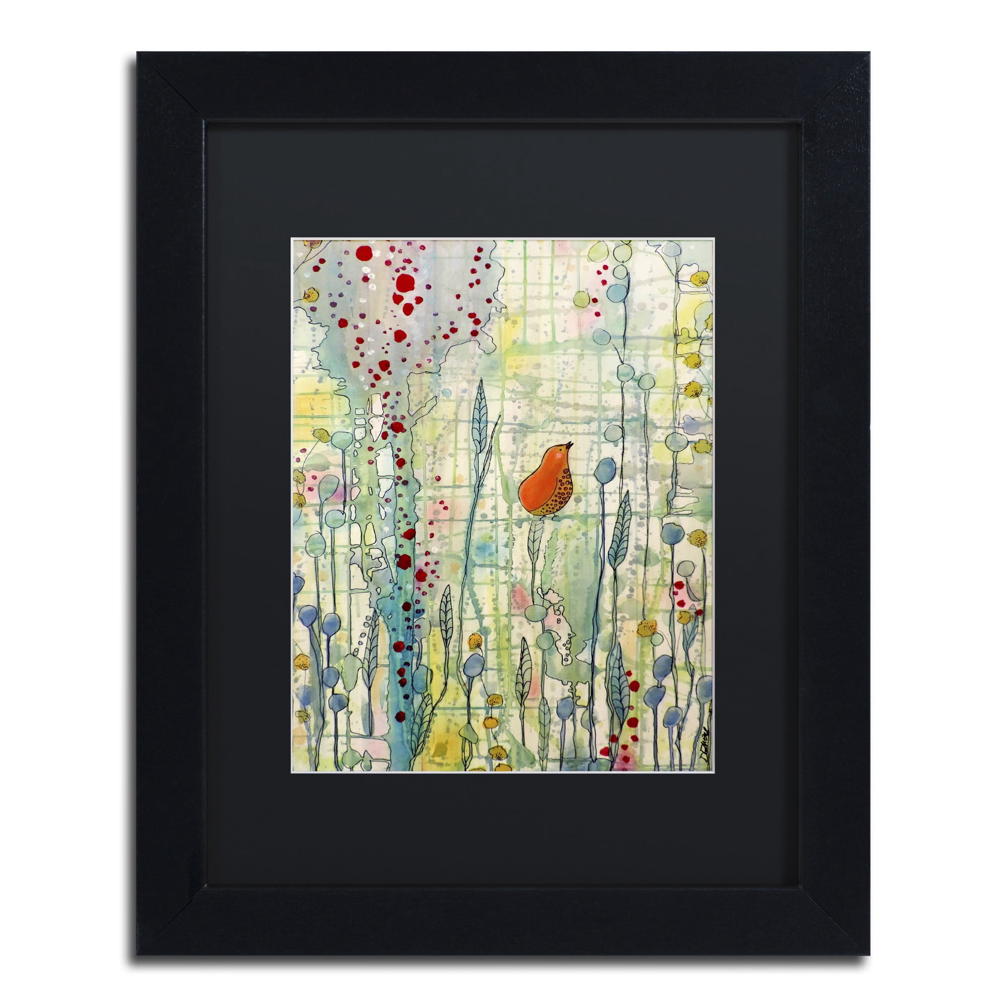 Sylvie Demers 'Alpha' Black Matted Framed Art