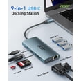 thumbnail image 2 of Hub USB C Acer 9 en 1 con HDMI de 4 K, USB-A 3.1, carga PD de 100 W, 2 of 9