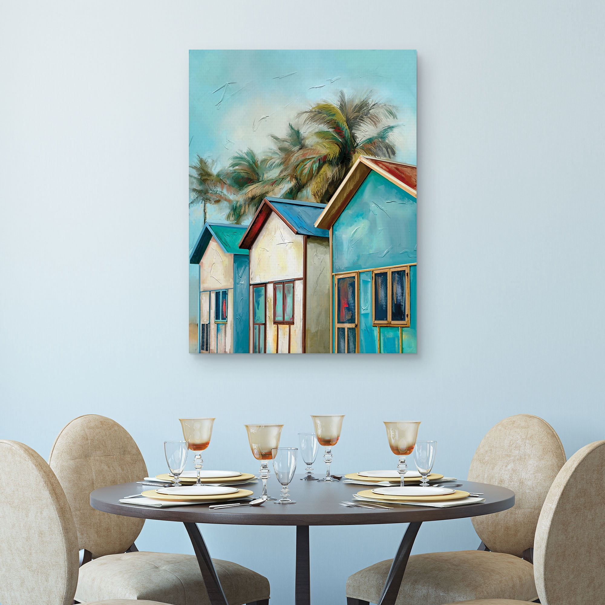 Cabana Trio by Studio Arts Canvas Art Print