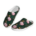 thumbnail image 2 of Daiia Pink Sleeping Fox Print Women’s Fuzzy Slippers Memory Foam Lightweight House Shoes Cozy Loafer Flannel House Shoes-39/40, 2 of 7